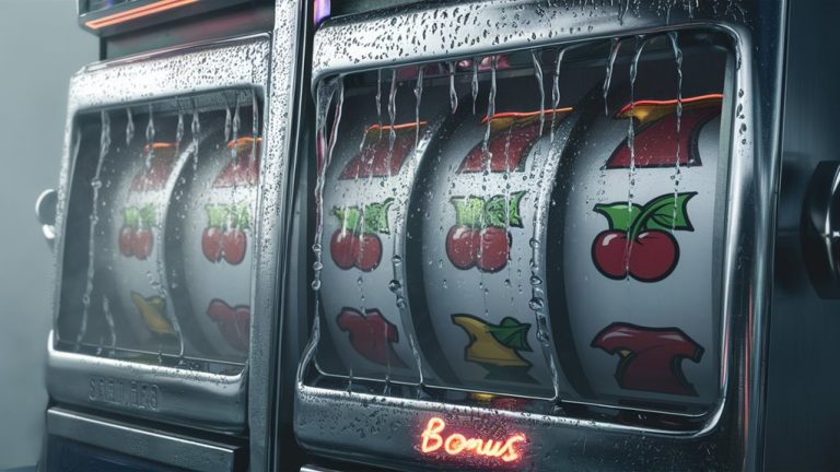 misty slot machine reflections